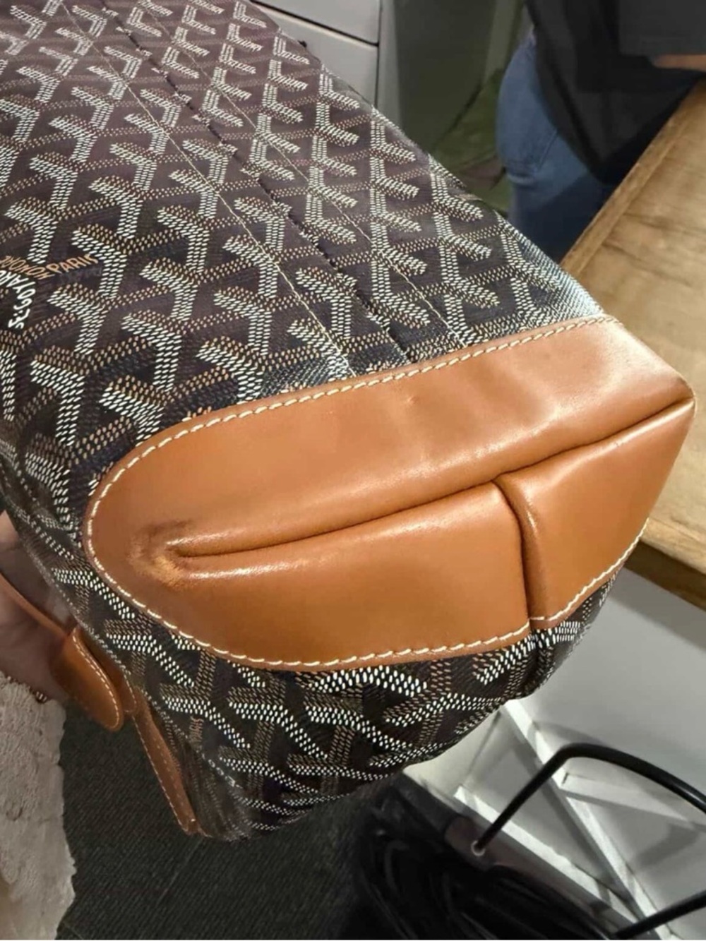 Goyard Bellechasse PM Biaude Tote Black/Tan - Picture 7 of 10